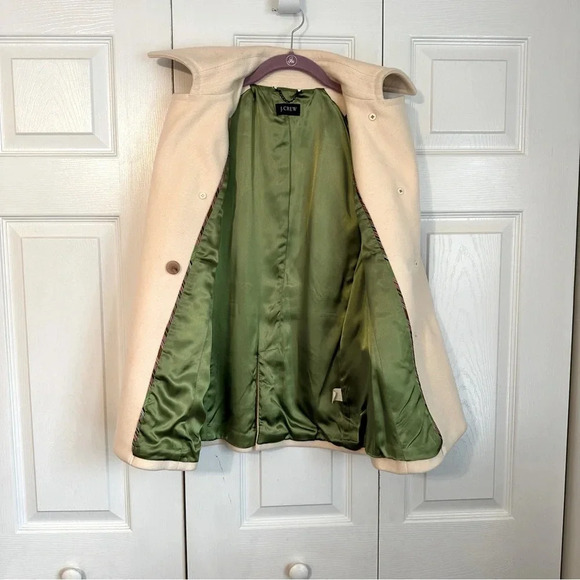 J. Crew Wool Pea Coat Ivory XS - Picture 5 of 12